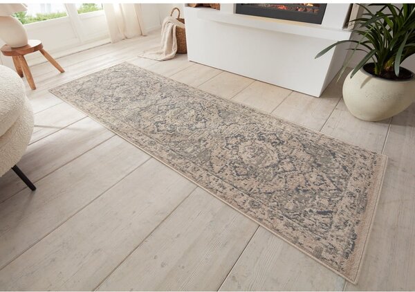 Covor tip traversă grej 80x200 cm Terrain Designer Sand – Hanse Home