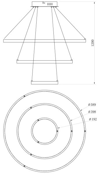 ONLI - corp de iluminat suspendat NOELIA LED/40W/230V, auriu