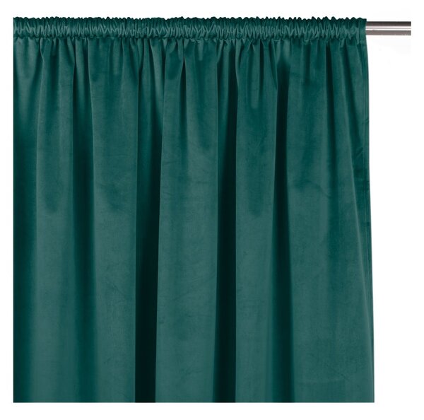 Draperie în culoarea petrolului dimout (semi-opacă) din catifea 140x250 cm Velto – Filumi