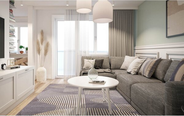 Covor gri din lână 100x180 cm Shades – Agnella