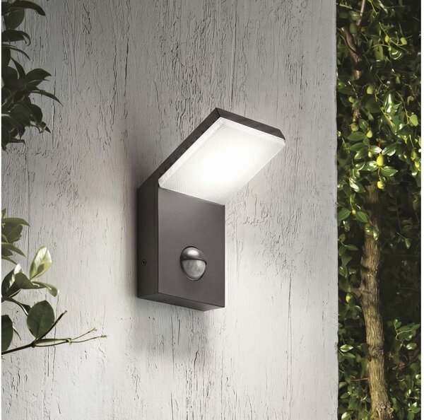 Ideal Lux - Corp de iluminat LED pentru exterior cu senzor STYLE LED/9W/230V CRI 90 IP54 antracit