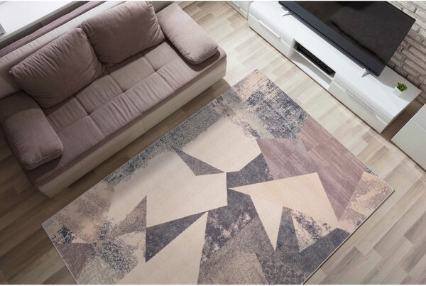 Covor roz/bej din lână 160x240 cm Braque alabaster – Agnella