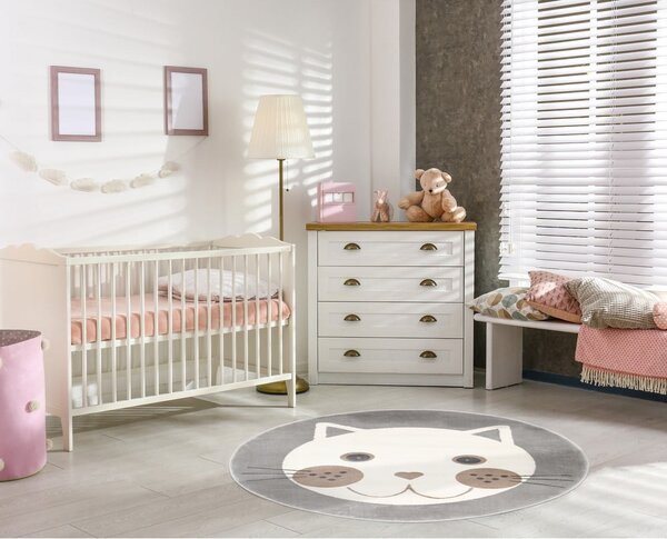 Covor pentru copii gri ø 80 cm Soft – FD