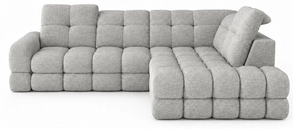 Coltar extensibil TOLLO L, sezlong dreapta, stofa clasica gri - Austin