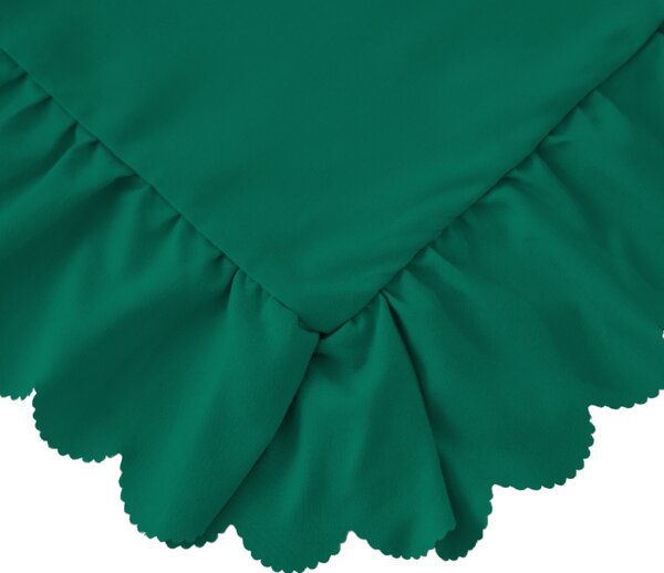 Lenjerie de pat din microfibra cu volane verde VIRGINIA Dimensiune lenjerie de pat: 70 x 80 cm | 140 x 200 cm
