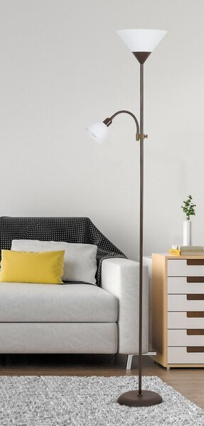 Rabalux Action lampă de podea 2x100 W alb-maro 4188