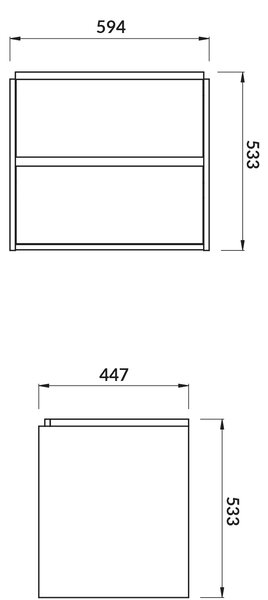 Set dulap Cersanit Crea S924-008, lavoar Cersanit Crea K114-006