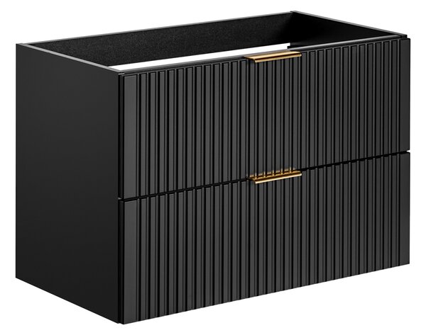 Comad Adel Black dulap 80x46x57 cm sub chiuveta pe perete negru ADEL BLACK 82-80-B-2S