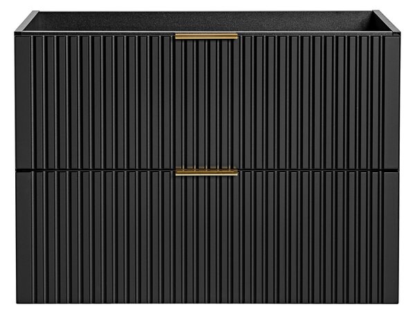 Comad Adel Black dulap 80x46x57 cm sub chiuveta pe perete negru ADEL BLACK 82-80-B-2S