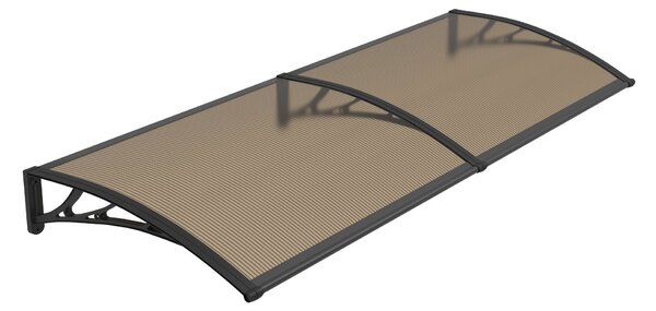 Copertină PREMIUM 200x120 cm, placă 6 mm dintr-o bucată – Negru/Bronz