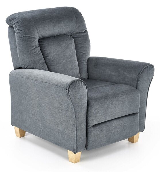 Fotoliu recliner Houston 848Gri inchis, 8x9x9cm, Tapiterie, PicioarePicioare: Lemn