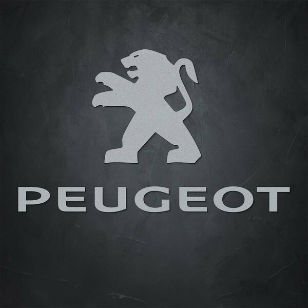 DUBLEZ | Inscripție și siglă din lemn - Peugeot