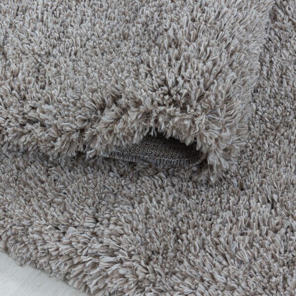 Covor maro deschis rotund ø 80 cm Fluffy – Ayyildiz Carpets