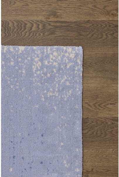 Covor albastru deschis din lână 133x180 cm Folds – Agnella