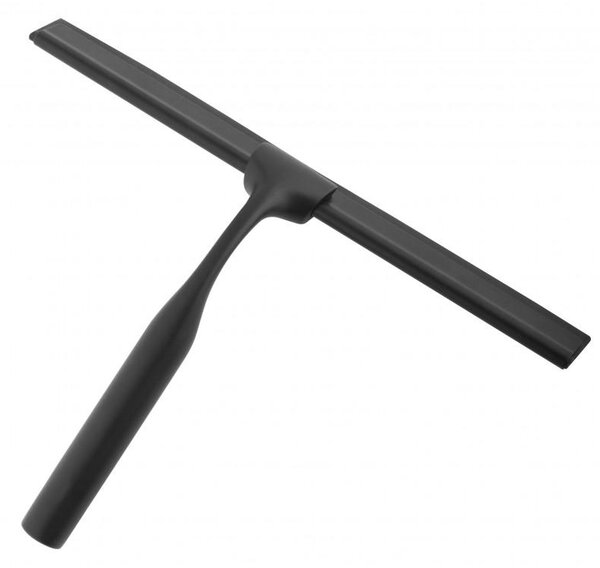 Erga Delta, racleta din silicon pentru dus cu suport, negru mat, ERG-YKA-RY.DELTA