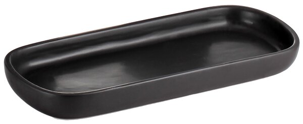 BISK Erga Nero, tavă ceramică în picioare 25,7x11,5 cm, negru mat, ERG-08141