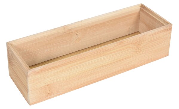 BISK Erga Laos, recipient din bambus pentru cosmetice 23x7,5x6cm, maro natural, ERG-08127