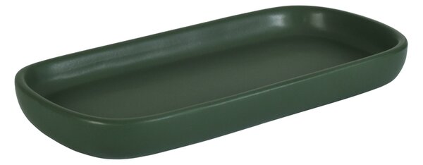 BISK Erga Nero, tavă ceramică în picioare 25,7x11,5 cm, verde mat, ERG-08364