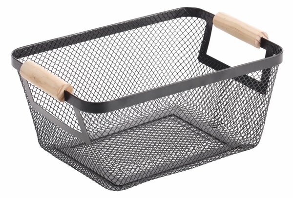 BISK Erga Plain, cos din sarma pentru cosmetice 260x120x181 mm, negru mat-maro, ERG-08564
