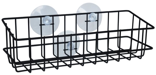 BISK Erga Niagara, cos din sarma pentru cosmetice 244x87x90 mm pentru ventuze, negru mat, ERG-08265