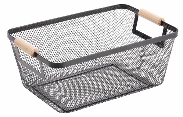 BISK Erga Plain, cos din sarma pentru cosmetice 335x228x130 mm, negru mat-maro, ERG-08565
