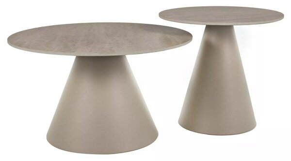 Set masute de cafea HILL travertin/casmir 2 buc, bej