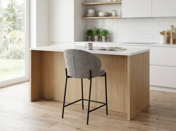 Scaun de bar KIOTO, negru/gri