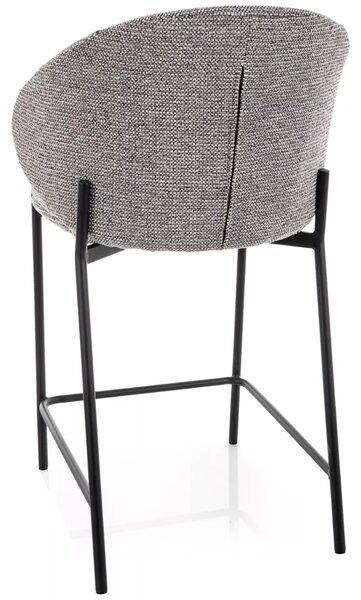 Scaun de bar KIOTO, negru/gri