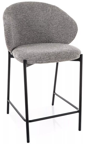 Scaun de bar KIOTO, negru/gri