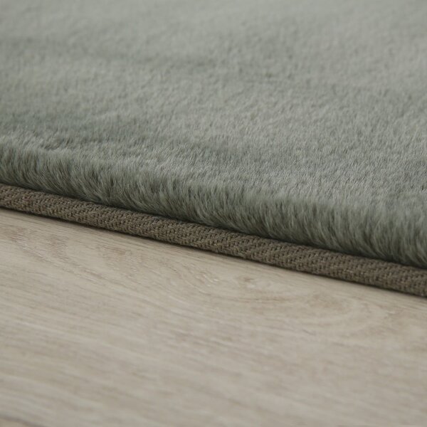 Covor verde lavabil rotund ø 120 cm Pouffy – Ayyildiz Carpets
