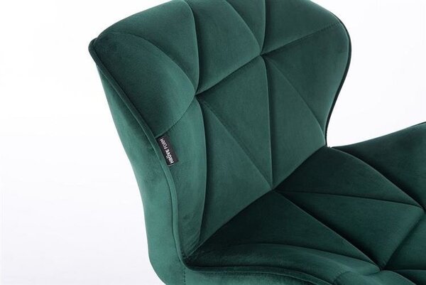 HR111CROSS Scaun Verde din Catifea