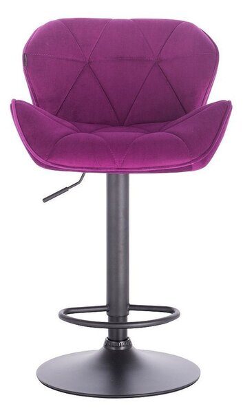 HR111W Scaun Catifea Fucsia Velur cu Bază Neagra