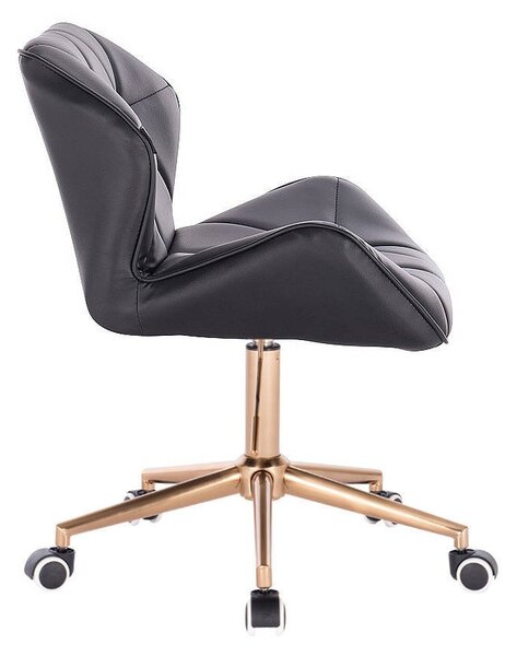 HC111K Scaun Negru Bază Aurie
