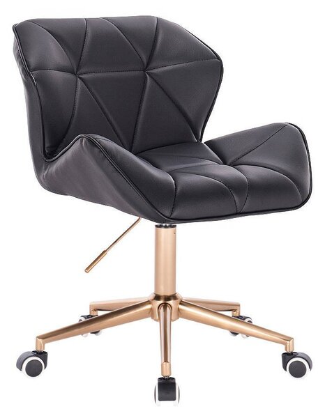 HC111K Scaun Negru Bază Aurie
