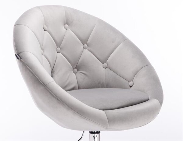 HR8516K Scaun Gri din Catifea