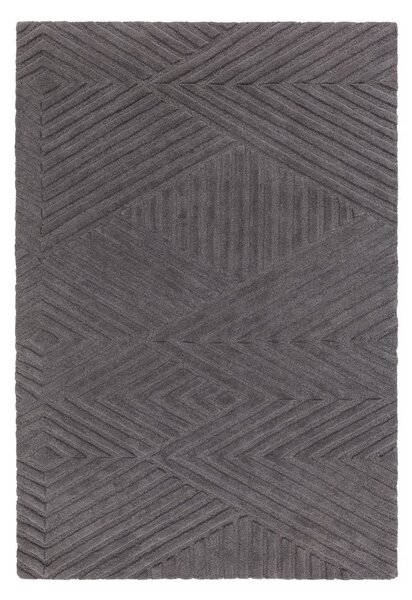 Covor gri antracit din lână 160x230 cm Hague – Asiatic Carpets