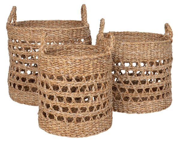 Coșuri Balok, iarbă de mare, set de 3