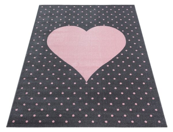 Covor pentru copii roz/gri 80x150 cm Bambi – Ayyildiz Carpets