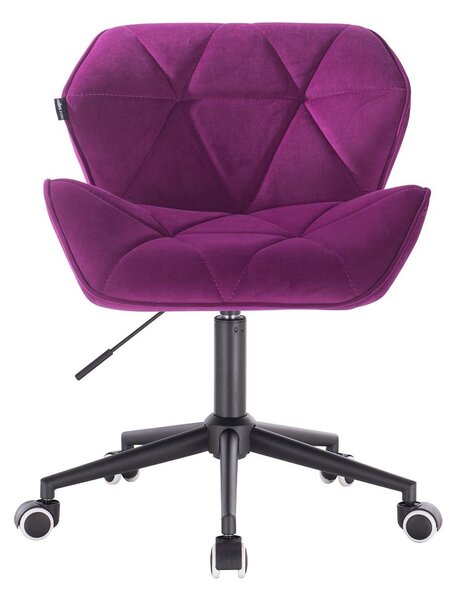 HR111K Scaun Fucsia Catifea cu Bază Neagră