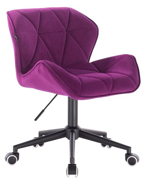 HR111K Scaun Fucsia Catifea cu Bază Neagră