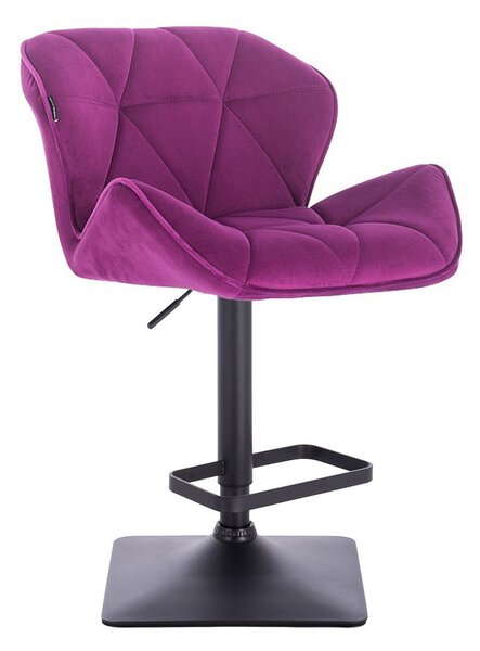 HR111KW Scaun Fucsia Velur cu Bază Neagră