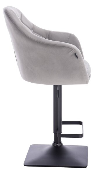 HR830KW Scaun Catifea Gray cu Bază Neagră