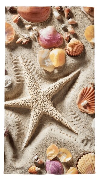 Prosop de plaja cu uscare rapida OCEAN SAND colorat 70 x 140 cm, 100% microfibra