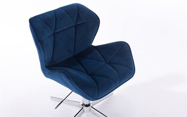 HR111CROSS Scaun Bleumarin din Catifea