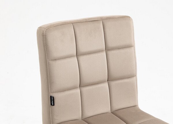 HR7009K Scaun Latte Catifea cu Bază Aurie