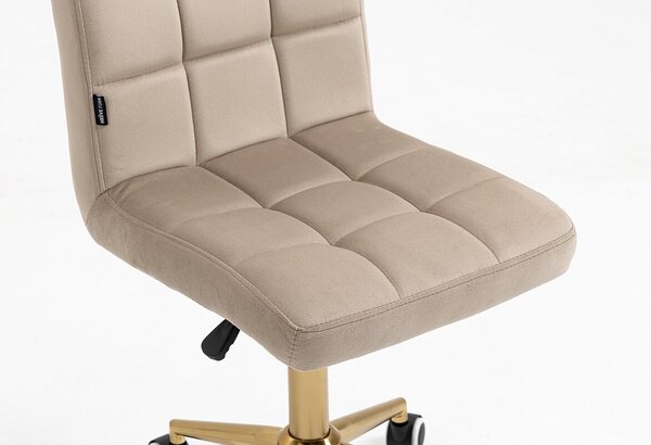 HR7009K Scaun Latte Catifea cu Bază Aurie