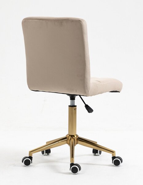 HR7009K Scaun Latte Catifea cu Bază Aurie