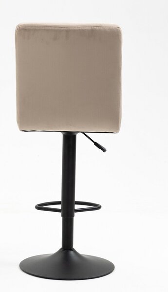 HR7009W Scaun Catifea Latte cu Bază Neagra