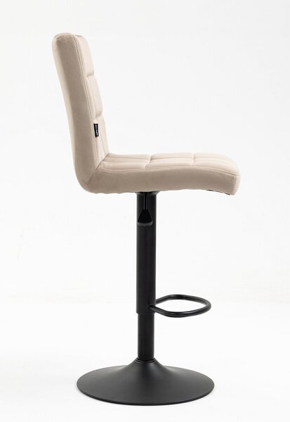 HR7009W Scaun Catifea Latte cu Bază Neagra
