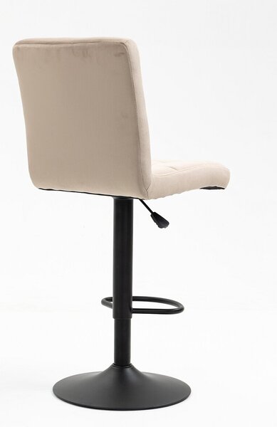 HR7009W Scaun Catifea Latte cu Bază Neagra